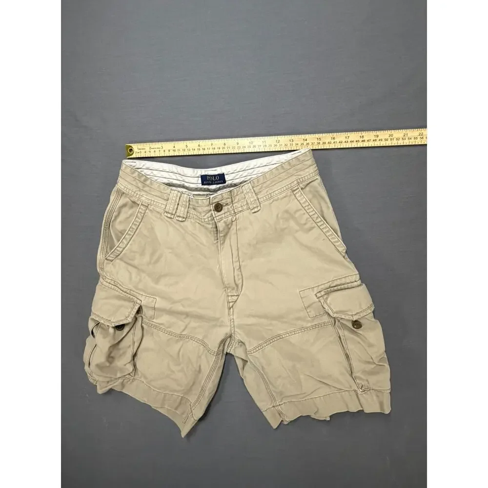 Polo Ralph Lauren Men’s 29 Khaki Classic Chino Cargo Shorts Cotton Utility